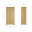 Essentials	RAO Bedroom	2 Door Full Hanging Wardrobe Rustic Oak