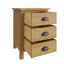 Essentials	RAO Bedroom	3 Drawer Bedside Cabinet Rustic Oak