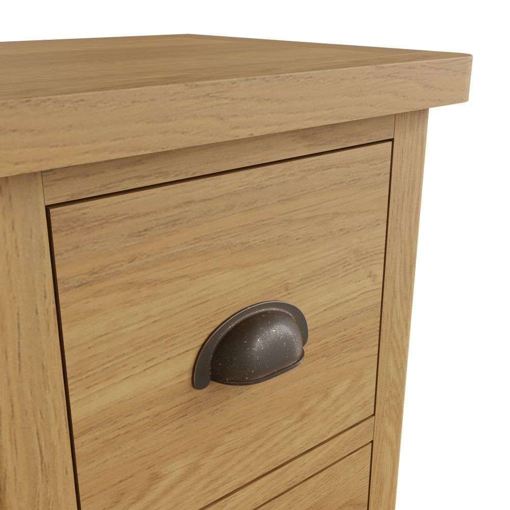 Essentials	RAO Bedroom	Small Bedside Cabinet Rustic Oak