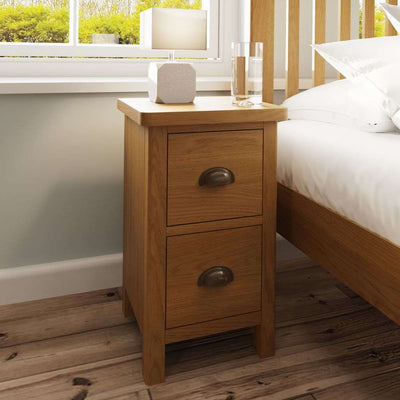 Essentials	RAO Bedroom	Small Bedside Cabinet Rustic Oak