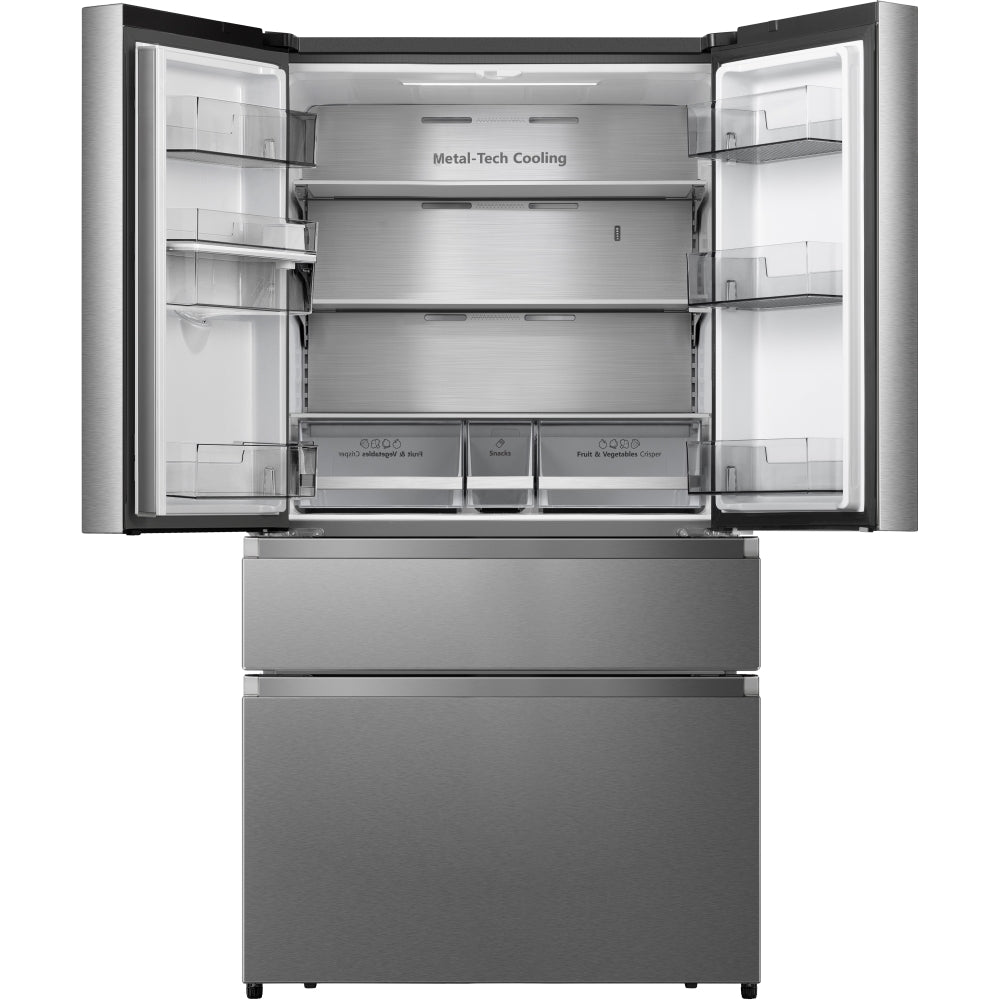 Hisense RF749N4SWSE American Fridge Freezer – Stainless Steel | Non-Plumbed Water Dispenser | Total No Frost | E Energy Rated | Premium Side-by-Side Design
