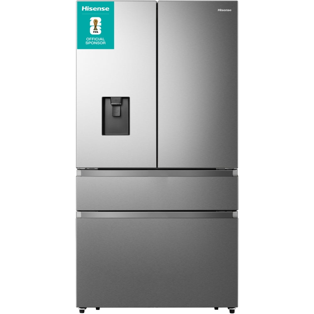 Hisense RF749N4SWSE American Fridge Freezer – Stainless Steel | Non-Plumbed Water Dispenser | Total No Frost | E Energy Rated | Premium Side-by-Side Design