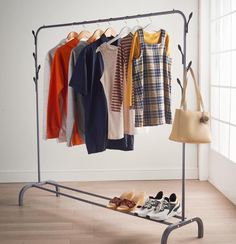 OurHouse Maxi Clothes Rail 150cm Single with Shelf