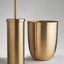 OurHouse Toilet Brush and Bin Set Brass