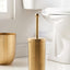 OurHouse Toilet Brush and Bin Set Brass