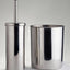 OurHouse Toilet Brush and Bin Set Chrome