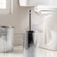 OurHouse Toilet Brush and Bin Set Chrome