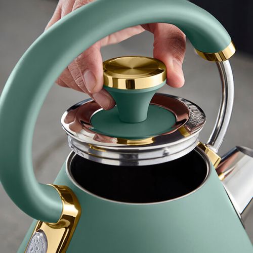 Tower Cavaletto 3Kw 1.7 Litre Pyramid Kettle - Jade & Champagne Gold - T10044JDE