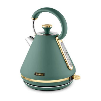Tower Cavaletto 3Kw 1.7 Litre Pyramid Kettle - Jade & Champagne Gold - T10044JDE