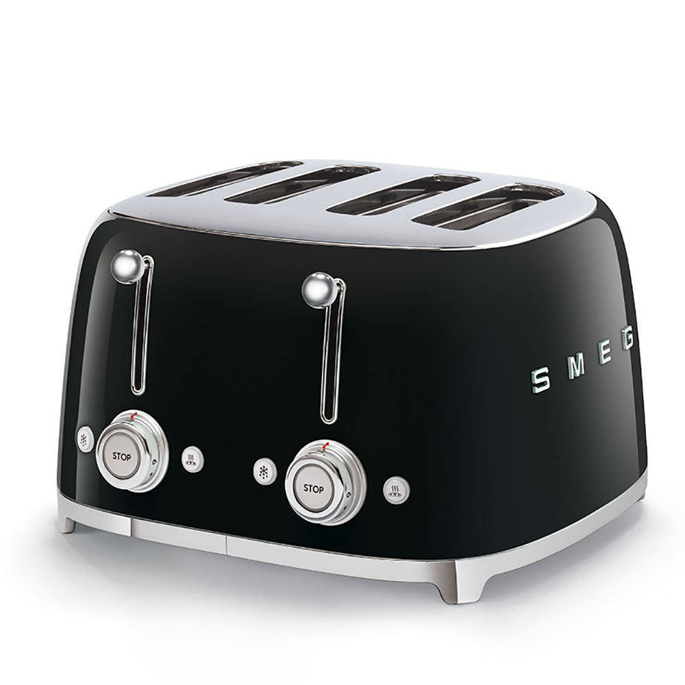 SMEG 50's Retro Style TSF03BLUK 4-Slice Toaster - Black