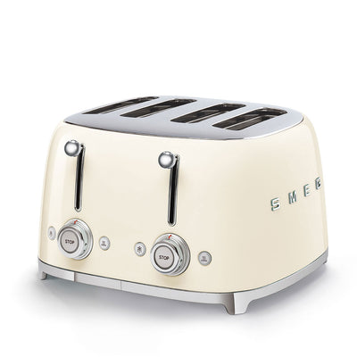 SMEG 50's Retro Style TSF03CRUK 4-Slice Toaster - Cream