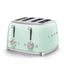 SMEG 50's Retro Style TSF03PGUK 4-Slice Toaster - Pastel Green
