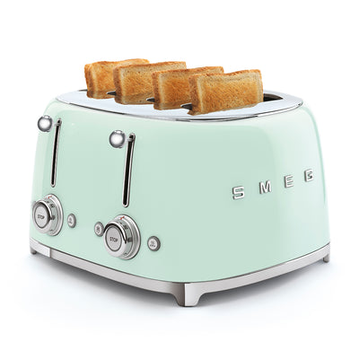 SMEG 50's Retro Style TSF03PGUK 4-Slice Toaster - Pastel Green