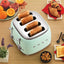 SMEG 50's Retro Style TSF03PGUK 4-Slice Toaster - Pastel Green