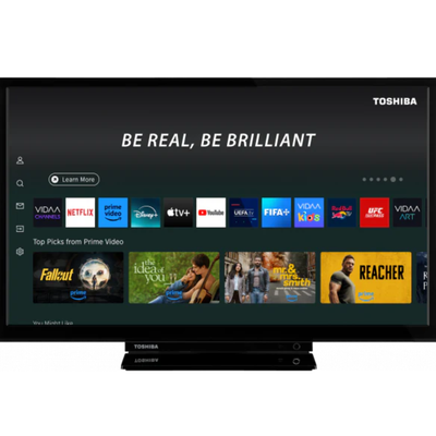 Toshiba 24WV3553DB 24” HD Ready Smart LED TV – VIDAA OS, HDR10, Alexa Compatible, Built-in Streaming Apps