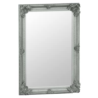 Essentials	Mirror Collection Silver Wooden Mirror Silver Painted Wooden Frame