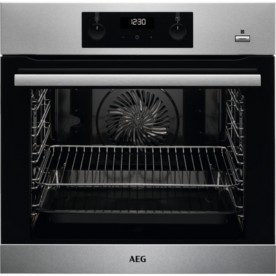 AEG BES355010M Built In Electric Single Oven with added Steam Function - Stainless Steel - A Rated