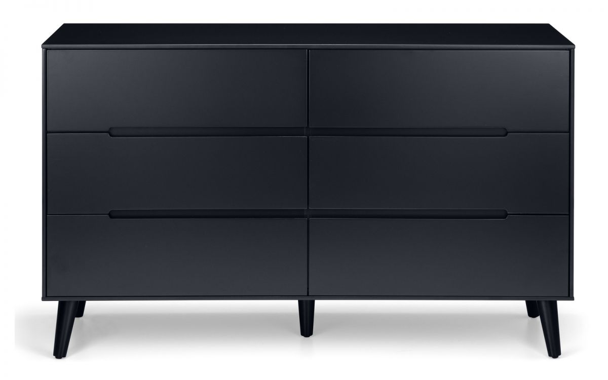 Alicia 6 Drawer Wide Chest - Anthracite