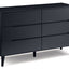 Alicia 6 Drawer Wide Chest - Anthracite