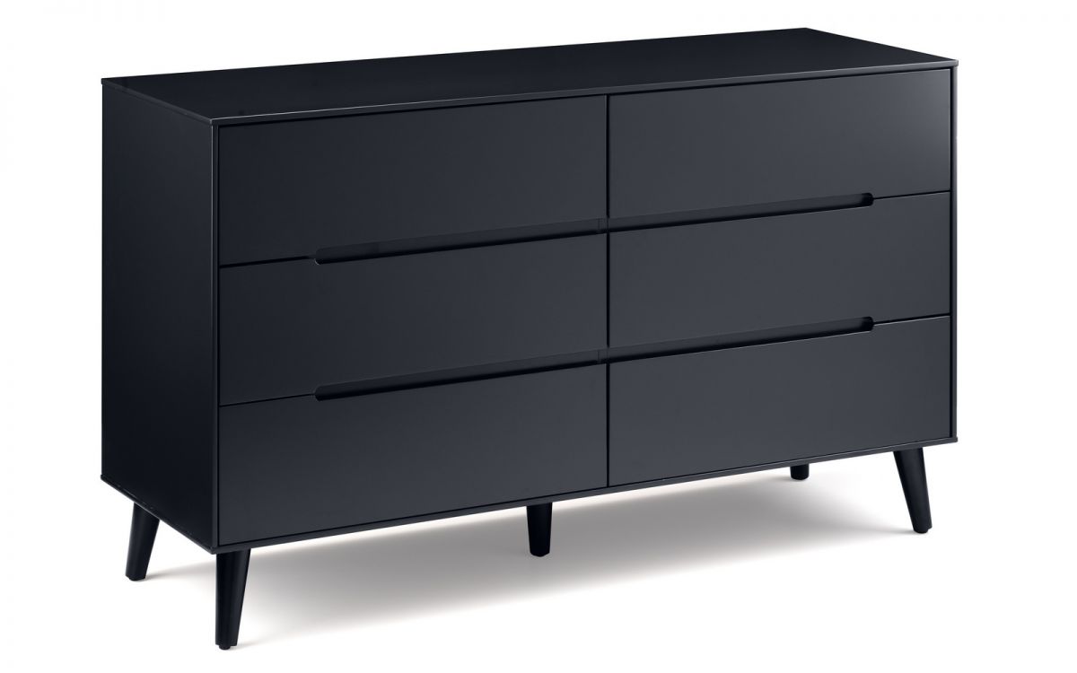 Alicia 6 Drawer Wide Chest - Anthracite