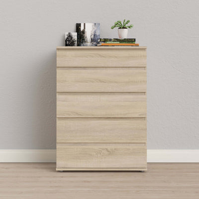 Nova 5 Drawer Wide Chest - Oak