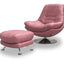 Axis Swivel Chair & Footstool  Blush Pink