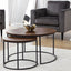 Bellini Round Nesting Coffee Table - Walnut