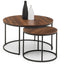 Bellini Round Nesting Coffee Table - Walnut