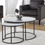 Bellini Round Nesting Coffee Table - White Marble