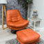 Axis Swivel Chair & Footstool Pumpkin