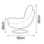 Axis Swivel Chair & Footstool  Blush Pink