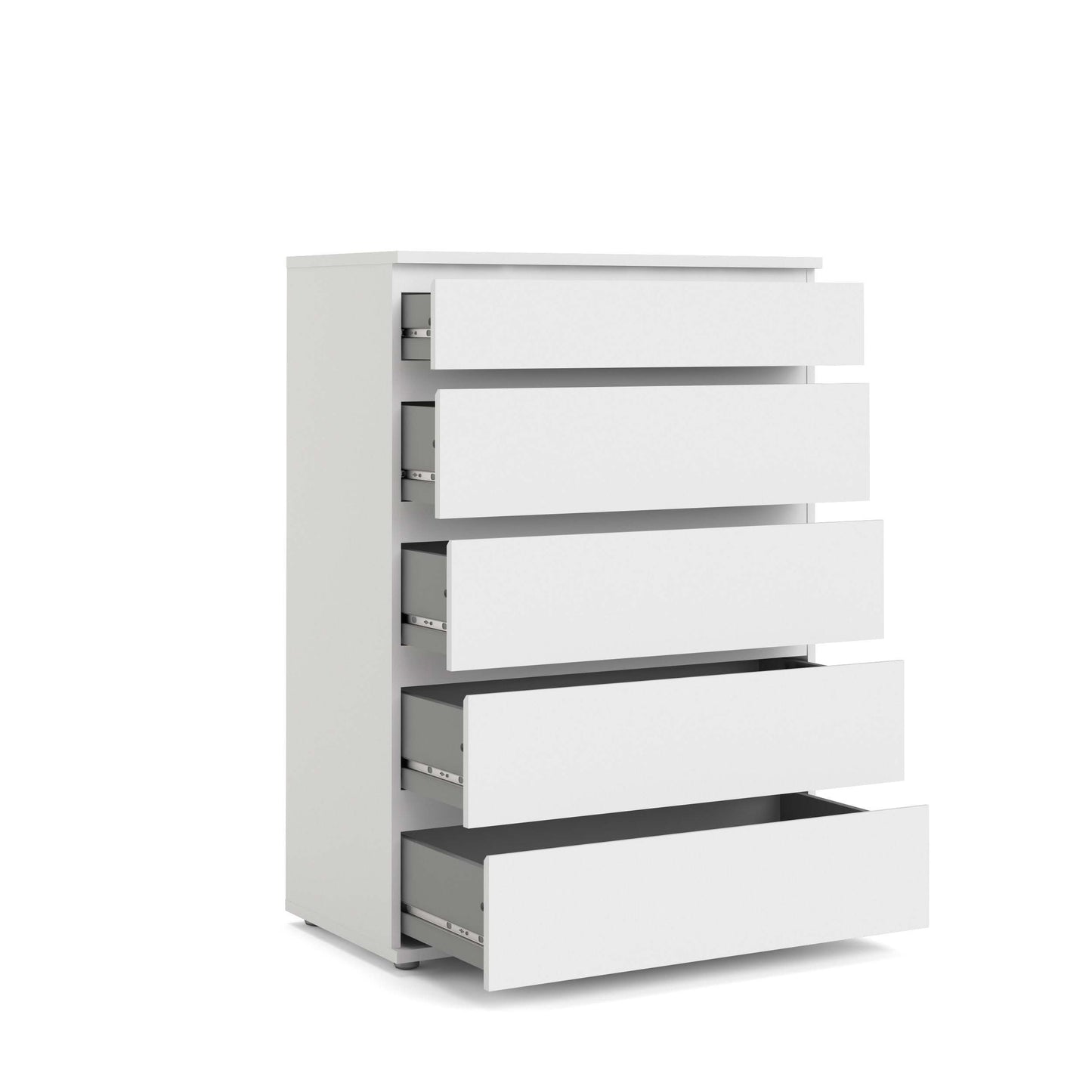 Nova 5 Drawer Wide Chest - White