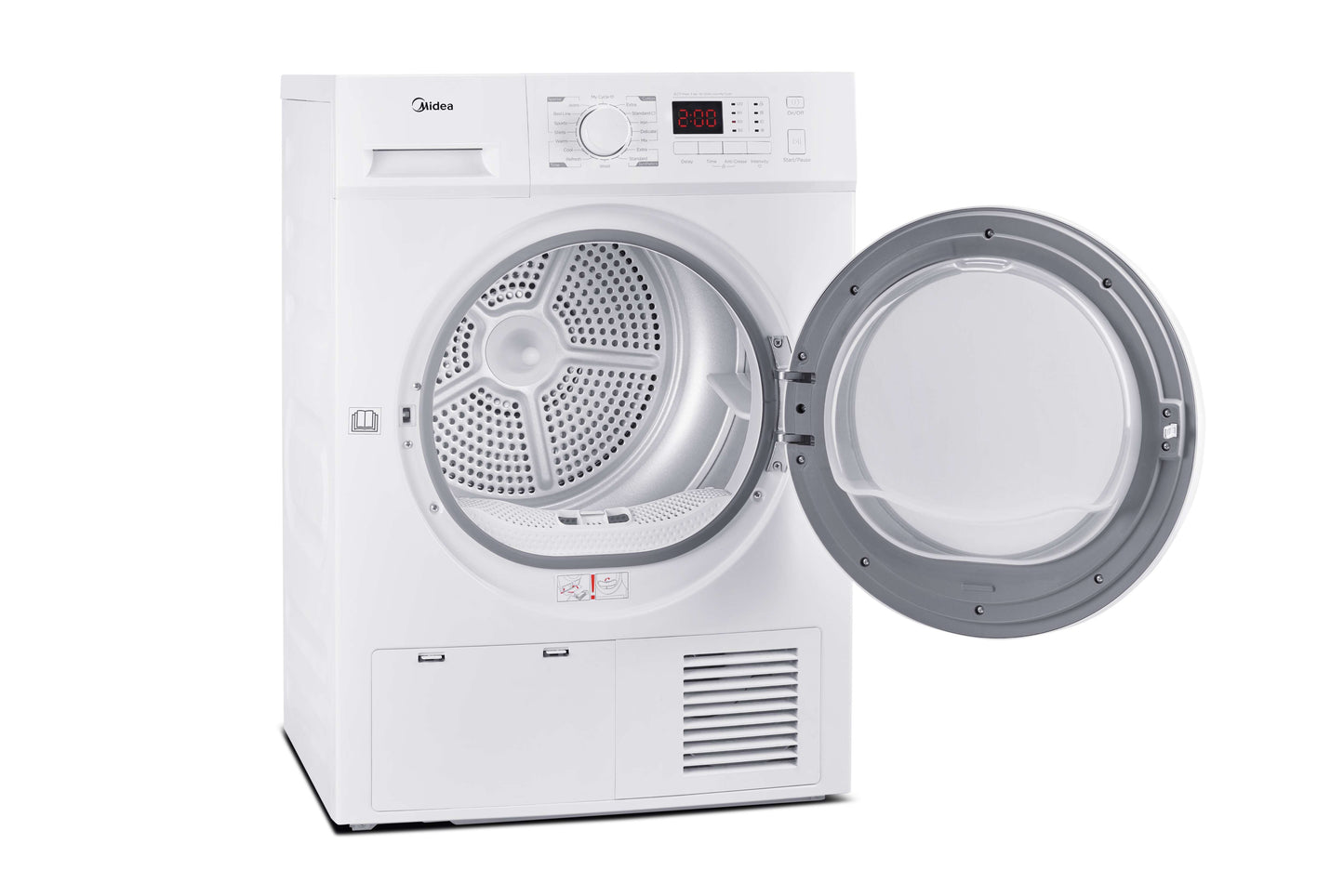 Midea MDG09EH80 8kg Freestanding Heat Pump Dryer, Energy Efficient A++, 16 Programs, Auto-Dry, Anti-Crease, Delay Start, Child Lock, White – Large Capacity Laundry Dryer