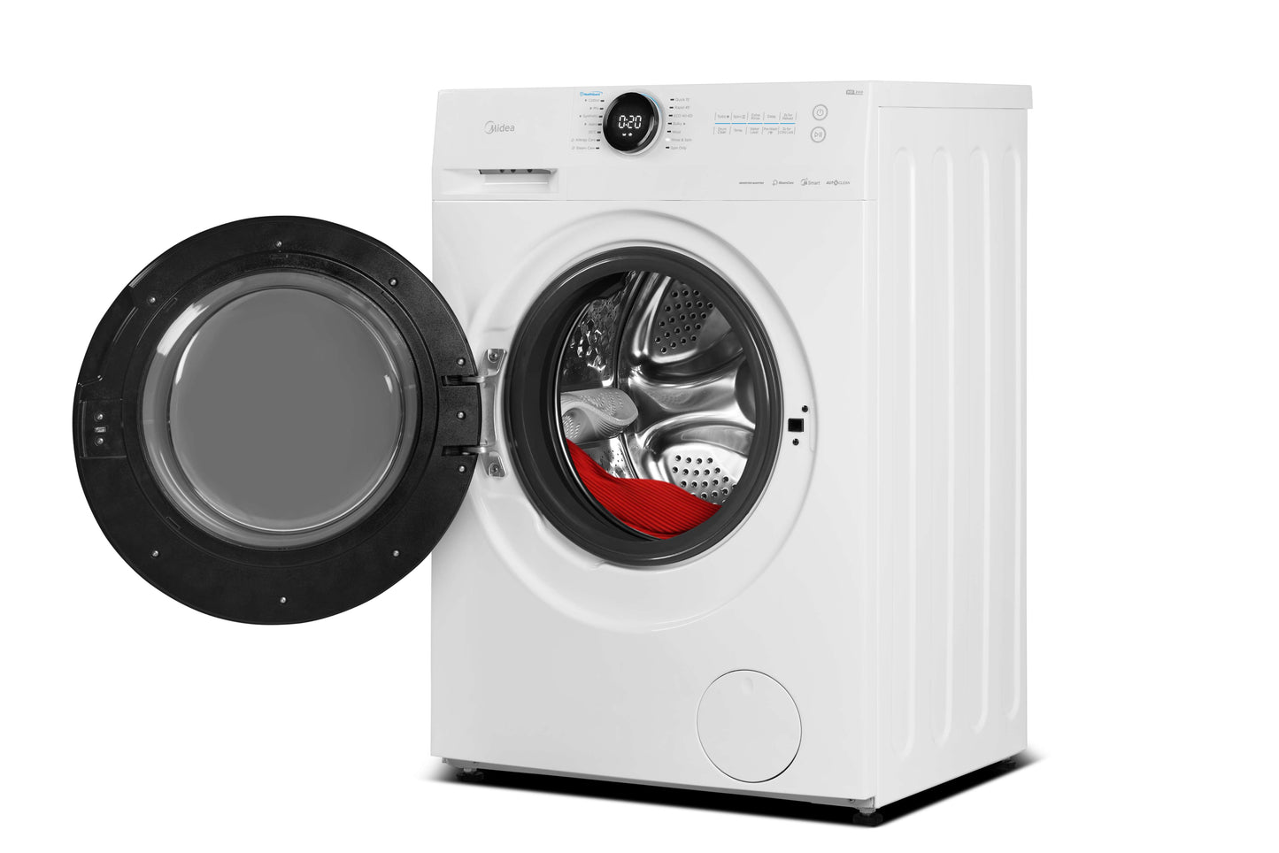 Midea MF20EW100WB Freestanding Washing Machine, Lunar Dial and BLDC, Steam care, 10 kg Load, White, Energy Class A