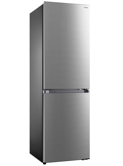 Midea MDRB379FGD02 Freestanding Fridge Freezer, Frost Free, 273L, 50/50 Split, 173L Fridge+100L Freezer with LED Light, 54.7cm Wide, Inox