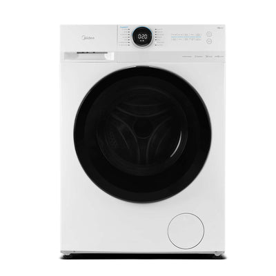 Midea MF20EW100WB Freestanding Washing Machine, Lunar Dial and BLDC, Steam care, 10 kg Load, White, Energy Class A