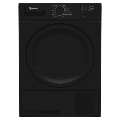 Indesit CYDC82BBGL UK 8Kg Condenser Tumble Dryer - Black - B Rated