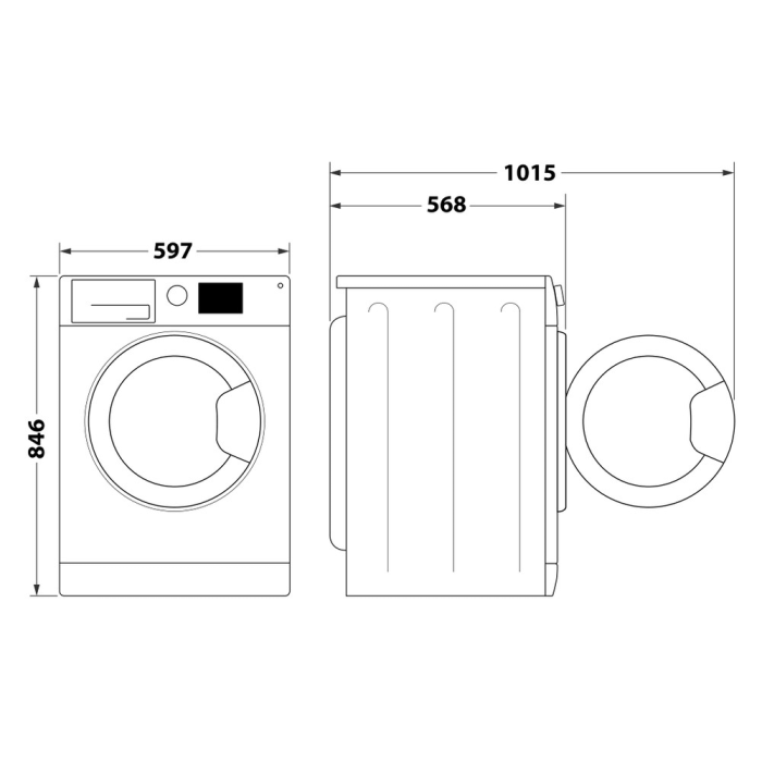 Indesit CYDC82BBGL UK 8Kg Condenser Tumble Dryer - Black - B Rated