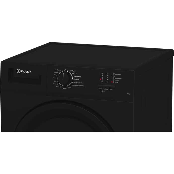 Indesit CYDC82BBGL UK 8Kg Condenser Tumble Dryer - Black - B Rated