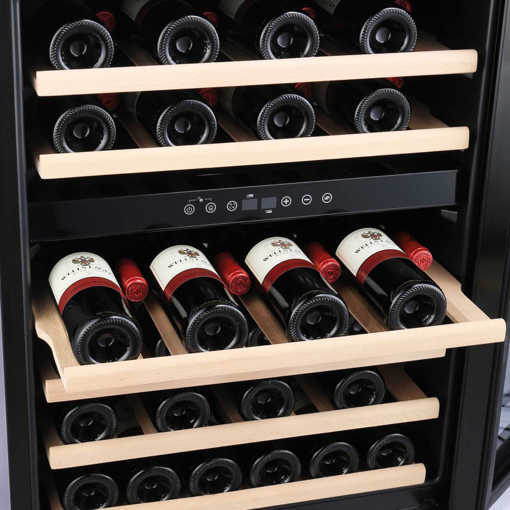 AMICA 60cm Wine Cooler Black - AWC600BL