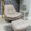 Axis Swivel Chair & Footstool  Light Grey