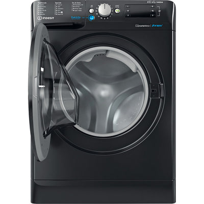 Indesit 8kg Wash 6kg Dry 1400rpm Freestanding Washer Dryer - Black