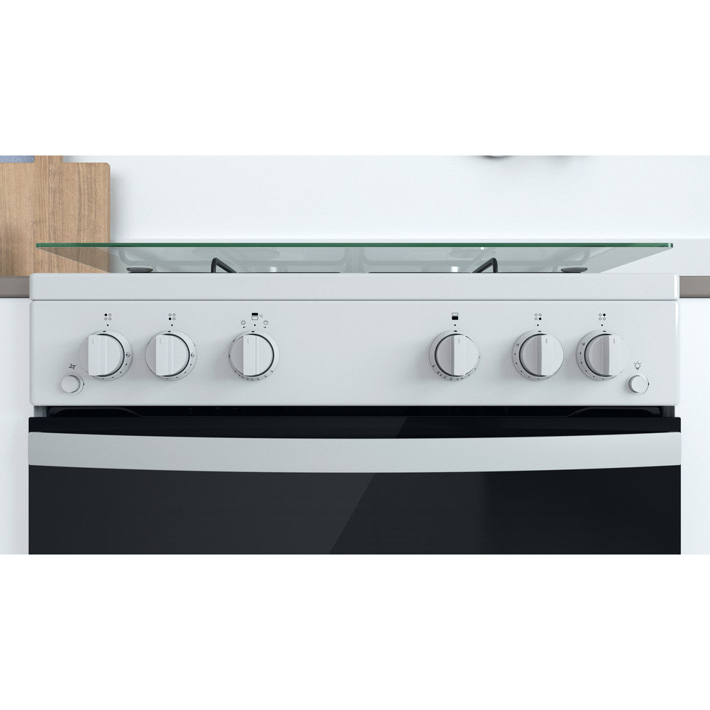 Indesit  60cm Double Oven Gas Cooker - White - ID67G0MCW/UK