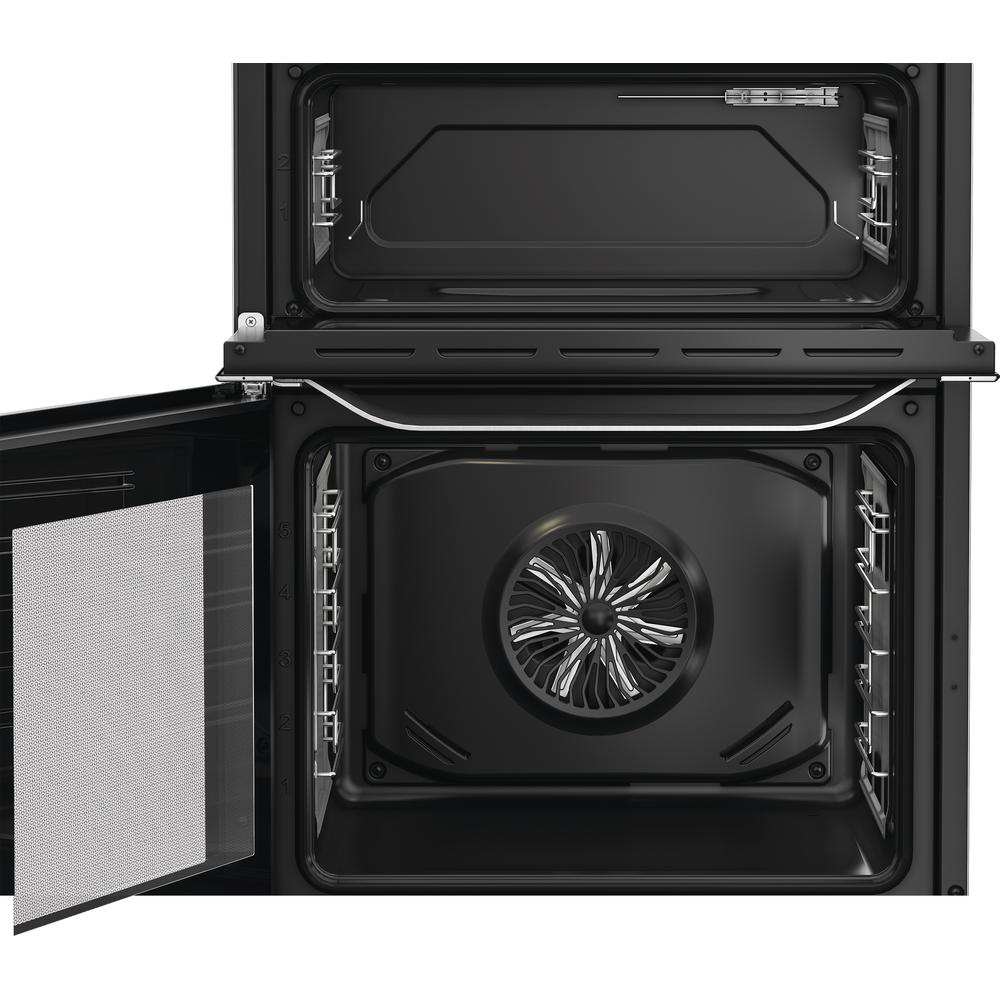 Hotpoint HDE6IDC2X 60cm Electric Double Cooker with Induction Hob – 75L Multiflow Oven, Catalytic Cleaning, A Rated, Stainless Steel