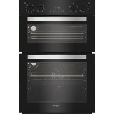 Hotpoint DIH82GB Built-In Double Electric Multifunction Oven – 71L + 38L, Catalytic Liners, Black