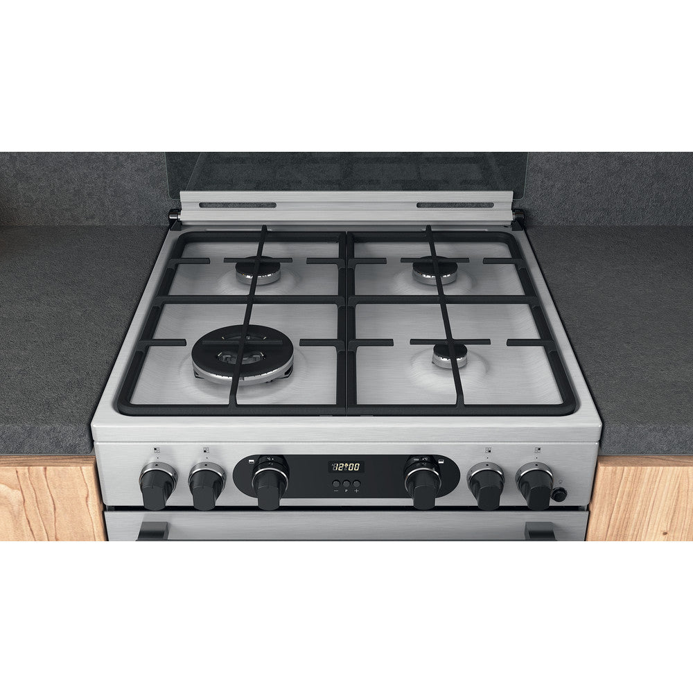 Cannon by Hotpoint CD67G0CCX/UK Gas Cooker 60cm - Silver - A+/A+ Rated