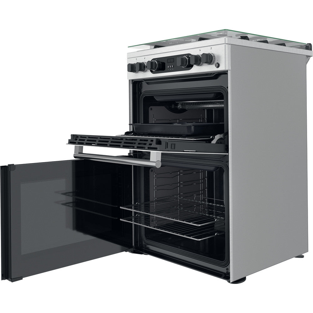 Cannon by Hotpoint CD67G0CCX/UK Gas Cooker 60cm - Silver - A+/A+ Rated