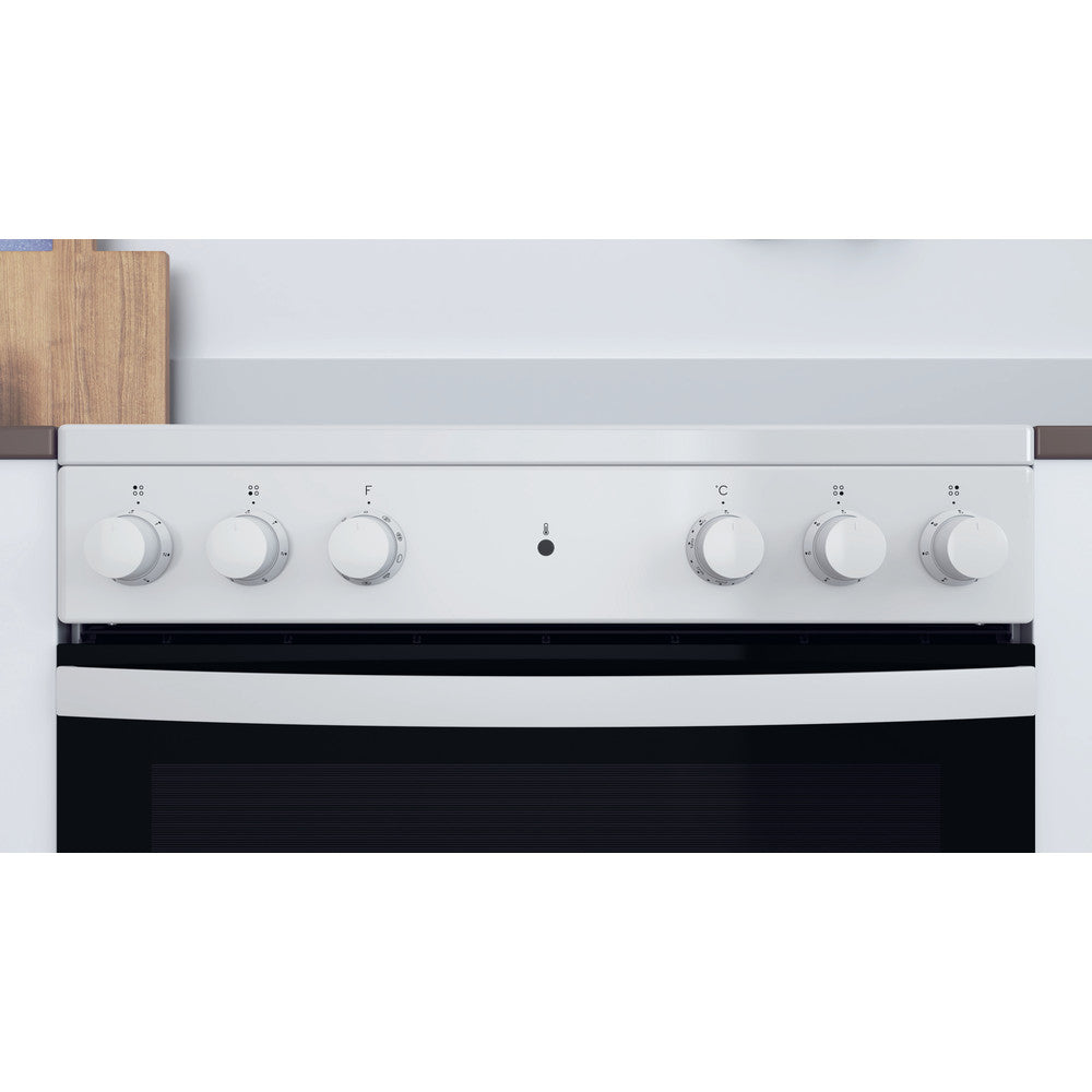 Indesit Electric Cooker with Ceramic Hob - White - A Rated - IS67V5KHW/UK