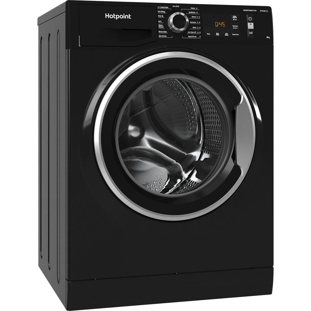 Hotpoint ActiveCare 9kg Black Washing Machine – A-20% Energy Efficient (NM11948BCAUK)