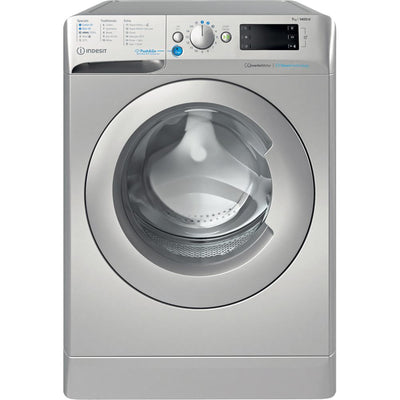Indesit Push&Go Steam 7kg Silver Washing Machine – Energy Efficient A (BWE71496XSVUK)